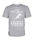 I Am Not Ani Social I'd Just Running Limited Classic T-Shirt - Guys V-Neck - Mug