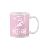 I Am Not Ani Social I'd Just Running Limited Classic T-Shirt - Guys V-Neck - Mug