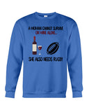 A Woman Needs Wine And Rugby Limited Classic T-Shirt - Sweatshirt - Unisex Tank Top