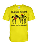 Cows Make Me Happy Tote Bag - Hoodie - Guys V-Neck