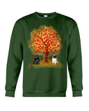 Pug Under Autumn Tree Tote Bag - Sweatshirt - Ladies Flowy Tank