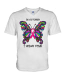 In October I Wear Pink Tote Bag - Hoodie - Guys V-Neck