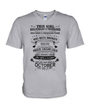 This Girl Was Born In October Limited Classic T-Shirt - Guys V-Neck - Unisex Long Sleeve