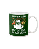 Librarian Llama Ain't Got Time For Your Grandma Tote Bag - Guys V-Neck - Mug