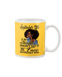 September Girl If My Mouth Doesn't Say It My Face Definitely Will Classic T-Shirt - Basketweave Tote Bag - Mug