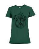 Hippie Peace Sign And Mushroom  Limited Classic T-Shirt - Ladies Tee - Hoodie