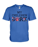 Dog Footprint- My Children Bark Limited Classic T-Shirt - Hoodie - Guys V-Neck