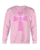 Breast Cancer Cross T-Shirt - Guys Tee - Sweatshirt