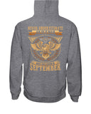 Never Underestimate A September Man T-Shirt - Hoodie - Guys V-Neck