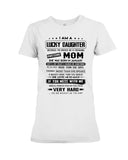 January Girl - Lucky Daughter Was Raised By Awesome Mom T-Shirt - Ladies Flowy Tank - Ladies Tee