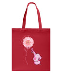 A Pink Elephant Beside Pink Flower  Limited Classic T-Shirt - Guys V-Neck - Basketweave Tote Bag