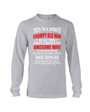 Grumpy Old Man Have A February Awesome Wife Limited Classic T-Shirt - Unisex Long Sleeve - Guys V-Neck