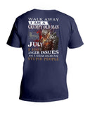 July Man Has Anger Issues And Serious Dislike For Stupid People - Hoodie - Guys V-Neck