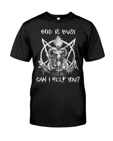 God Is Busy, Can I Help You Limited Classic T- Shirt - Guys Tee - Unisex Long Sleeve