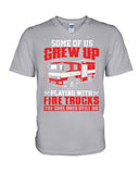 Grew Up Playing With Fire Trucks Tote Bag - Hoodie - Guys V-Neck