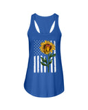 Black America Flag Sunflower Tote Bag - Sweatshirt - Ladies Flowy Tank