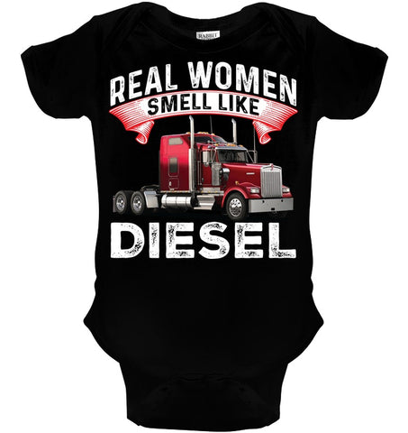 Real Woman Smell Like Diesel T-Shirt - Baby Onesie - Youth Tee