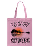 Free My Sould In Your Rock And Roll Limited Classic T-Shirt - Guys V-Neck - Basketweave Tote Bag