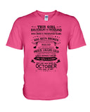 This Girl Was Born In October Limited Classic T-Shirt - Guys V-Neck - Unisex Long Sleeve