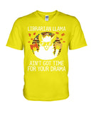 Librarian Llama Ain't Got Time For Your Grandma Tote Bag - Guys V-Neck - Mug