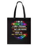 I Am A Principal Tote Bag - Guys Tee - Basketweave Tote Bag