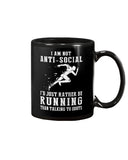 I Am Not Ani Social I'd Just Running Limited Classic T-Shirt - Guys V-Neck - Mug