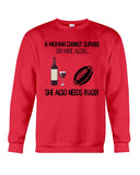 A Woman Needs Wine And Rugby Limited Classic T-Shirt - Sweatshirt - Unisex Tank Top