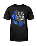 Cute  Owl With Blue Roses Classic Tee - Guys Tee - Unisex Long Sleeve