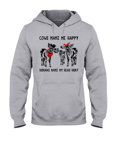 Cows Make Me Happy Tote Bag - Hoodie - Guys V-Neck