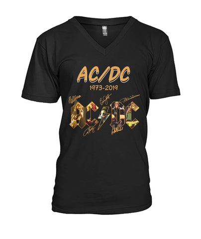 Ac Dc 1973-2019 Limited Classic T-Shirt - Guys V-Neck - Ladies V-Neck