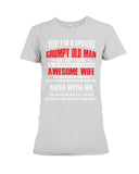 Boom - Grumpy Old Man Awesome Wife T-Shirt - Ladies Flowy Tank - Ladies Tee