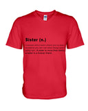 Defitition Of A Sister T-Shirt - Hoodie - Guys V-Neck