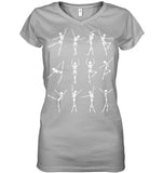 Ballet Skeleton Limited Classic T- Shirt - Ladies V-Neck - Ladies Tee