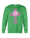 Breast Cancer Cross T-Shirt - Guys Tee - Sweatshirt