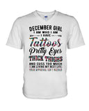 December Girl Have Tattos And Pretty Eyes Tote Bag - Hoodie - Guys V-Neck