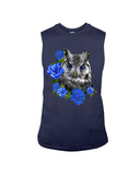 Cute  Owl With Blue Roses Classic Tee - Guys Tee - Unisex Long Sleeve