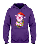 Christmas Lightning Pig T-Shirt - Ladies Tee - Hoodie