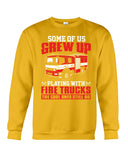 Grew Up Playing With Fire Trucks Tote Bag - Unisex Long Sleeve - Sweatshirt