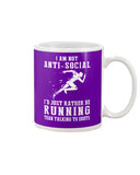 I Am Not Ani Social I'd Just Running Limited Classic T-Shirt - Guys V-Neck - Mug