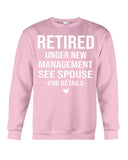 Retired Under New Management Limited Classic T-Shirt - Sweatshirt - Ladies Flowy Tank