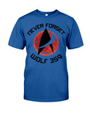 Never Forget Wolf 359 - Guys Tee - Basketweave Tote Bag
