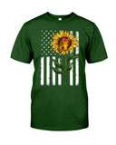 Black America Flag Sunflower Tote Bag - Guys Tee - Basketweave Tote Bag