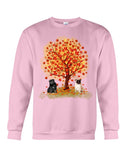 Pug Under Autumn Tree Tote Bag - Sweatshirt - Ladies Flowy Tank