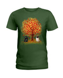 Pug Under Autumn Tree Tote Bag - Hoodie - Ladies Tee
