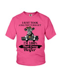 Dna Test I'm 100% That Crazy Heifer T-Shirt - Ladies Flowy Tank - Youth Tee