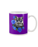 Cute  Owl With Blue Roses Classic Tee - Mug