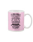 This Girl Was Born In October Limited Classic T-Shirt - Basketweave Tote Bag - Mug