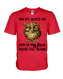 Owl- Look On My Face Limited Classic T-Shirt - Guys V-Neck - Mug
