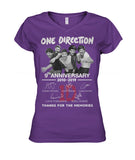 9Th Anniversary Of One Direction Limited Classic T- Shirt - Ladies V-Neck - Guys V-Neck