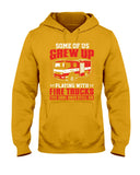 Grew Up Playing With Fire Trucks Tote Bag - Hoodie - Guys V-Neck